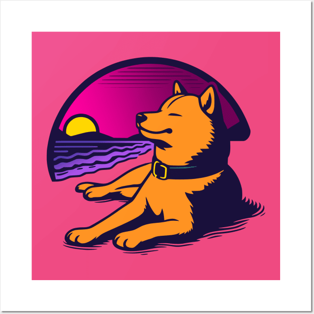 Vaporwave Doge Wall Art by forgreatjustice